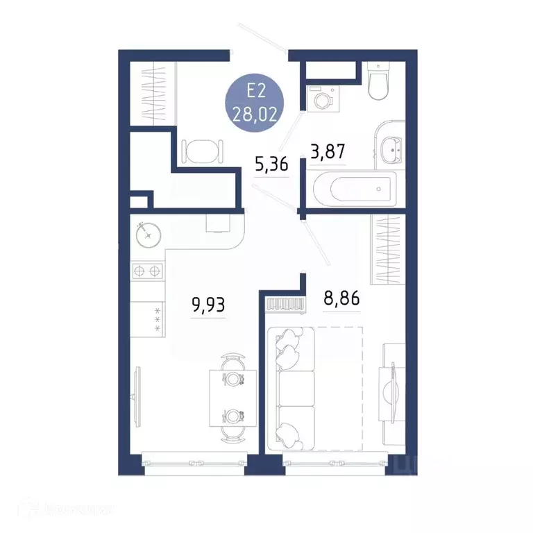 1-к кв. Рязанская область, Рязанский муниципальный округ, с. Дядьково ... - Фото 2