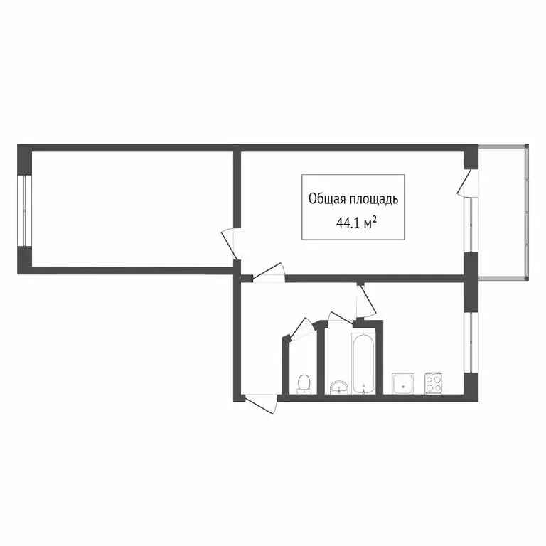 2-комнатная квартира: Томск, микрорайон Черемошники, Профсоюзная ... - Фото 1