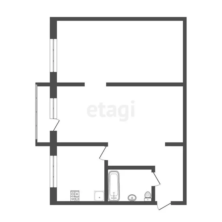 2-комнатная квартира: Бийск, Советская улица, 66 (42.4 м) - Фото 1