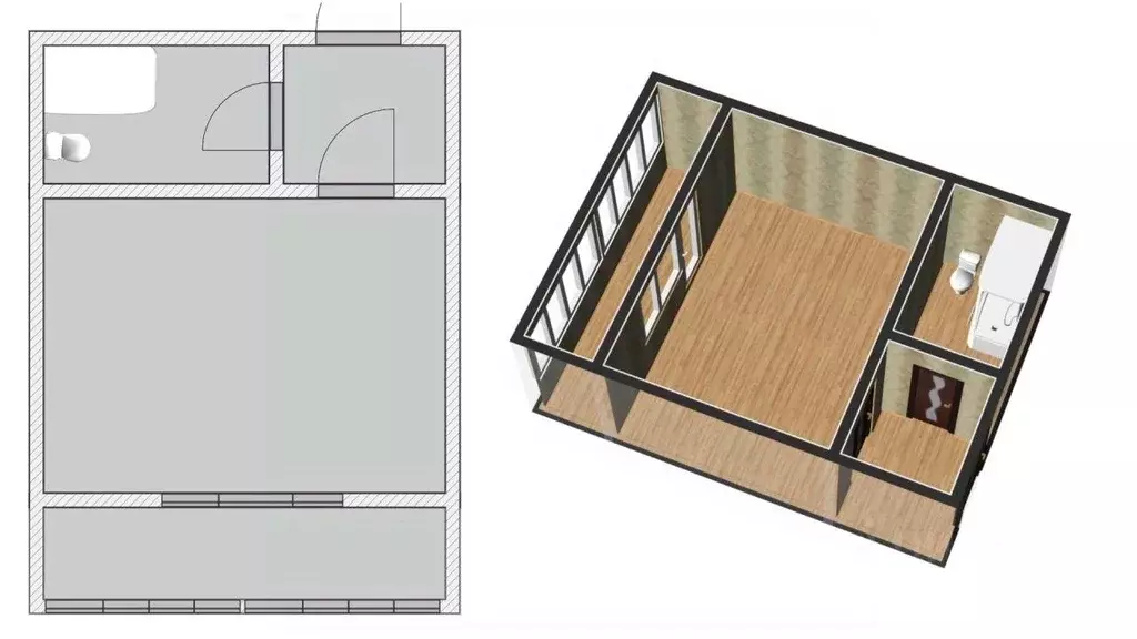 Студия Ленинградская область, Кировск Новая ул., 23 (24.8 м) - Фото 2
