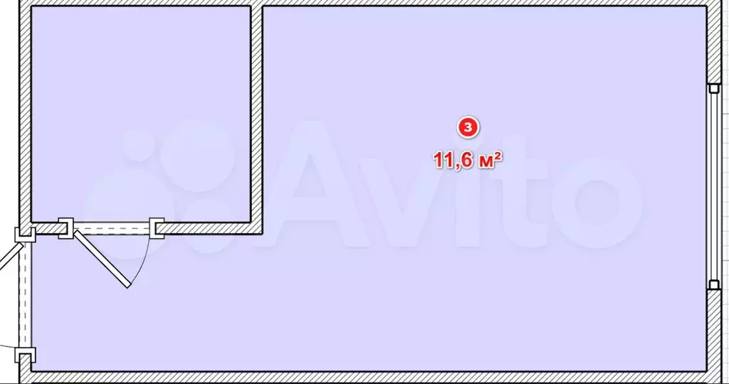 Квартира-студия, 11,6 м, 1/9 эт. - Фото 0