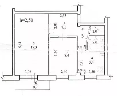 2-к кв. Забайкальский край, Чита Северный мкр, 5 (42.1 м) - Фото 2