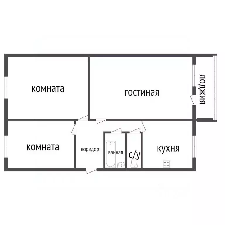 3-к кв. Курганская область, Курган ул. Урицкого, 157 (61.0 м) - Фото 2