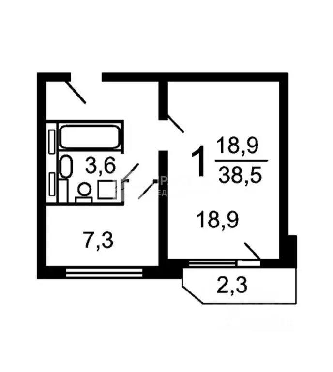 1-к кв. Москва ул. Тихомирова, 7 (37.5 м) - Фото 2