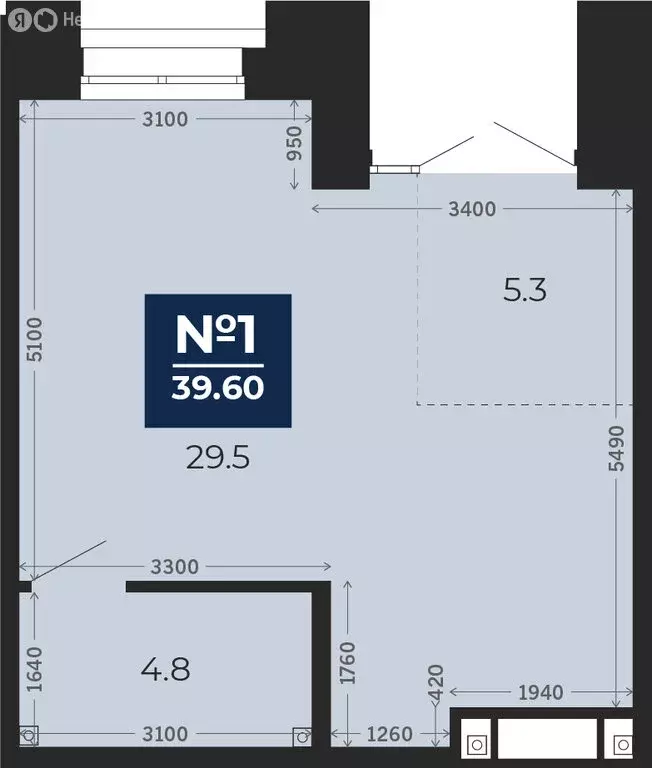 Торговая площадь (39.6 м) - Фото 1