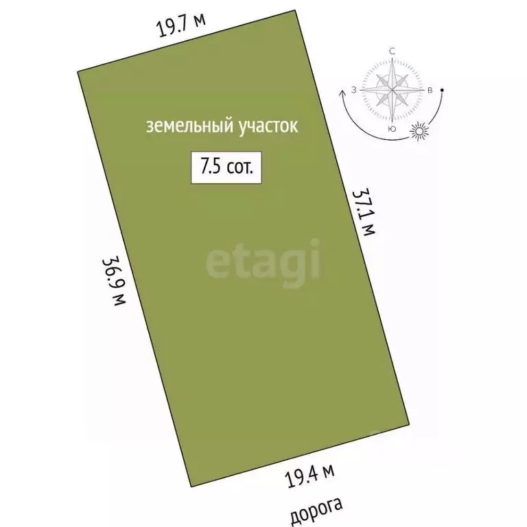 Участок в Тюменская область, Тюменский муниципальный округ, д. Елань  ... - Фото 2