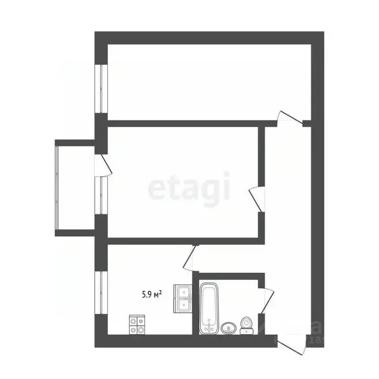 2-к кв. Камчатский край, Петропавловск-Камчатский Сероглазка жилрайон, ... - Фото 2