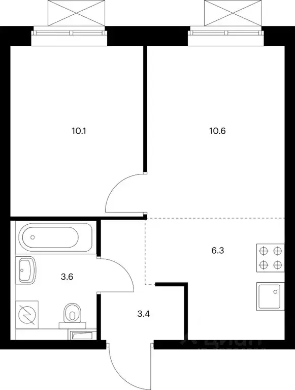 Студия Приморский край, Владивосток Снежный парк жилой комплекс (22.2 ... - Фото 1