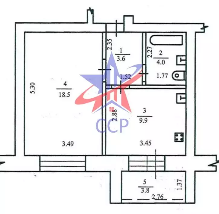 1-к кв. Башкортостан, Стерлитамакский район, Отрадовский сельсовет, с. ... - Фото 2