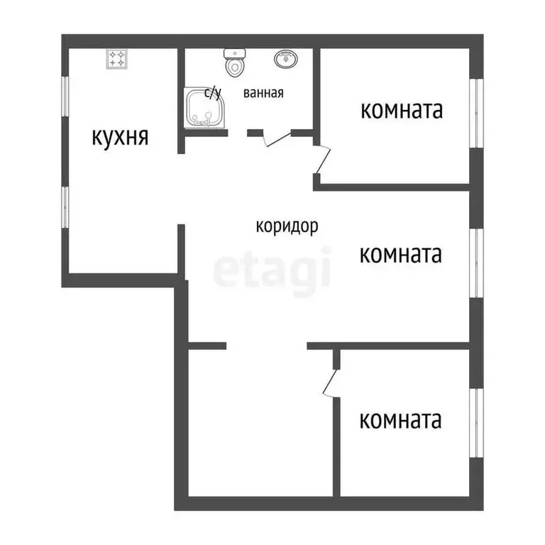 3-комнатная квартира: Курган, жилой район Заозёрный, 2-й микрорайон, ... - Фото 0