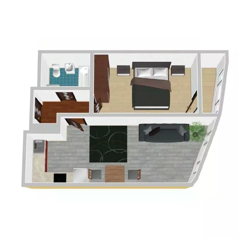 1-к кв. Воронежская область, с. Новая Усмань, Южный мкр Четыре Желания ... - Фото 1