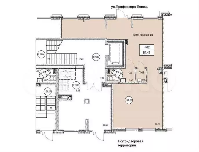 Продажа помещения 84 м2, ул. Пр. Попова 38 - Фото 0