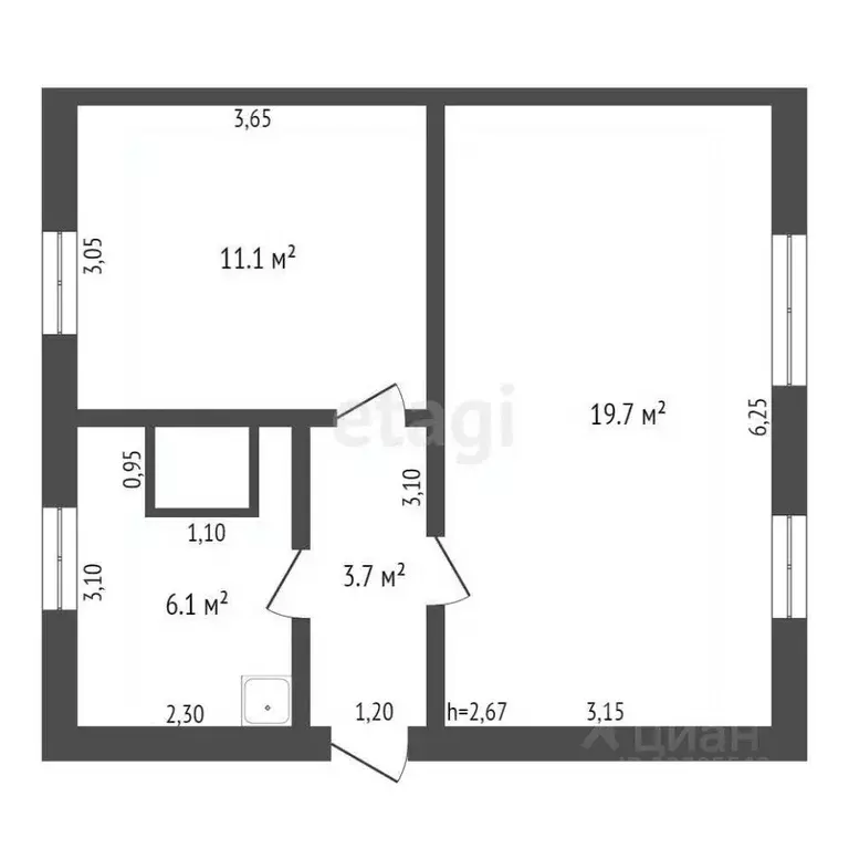 Дом в Кемеровская область, Топкинский муниципальный округ, пос. ... - Фото 2