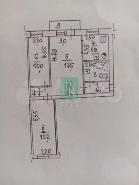 3-к. квартира, 55 м, 4/4 эт. - Фото 0