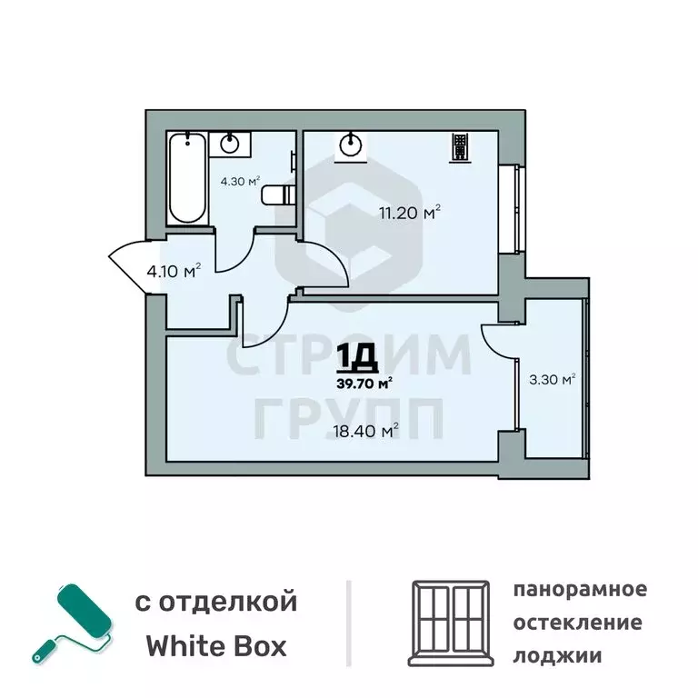 1-комнатная квартира: Ковров, Еловая улица, 94/3 (39.7 м) - Фото 0