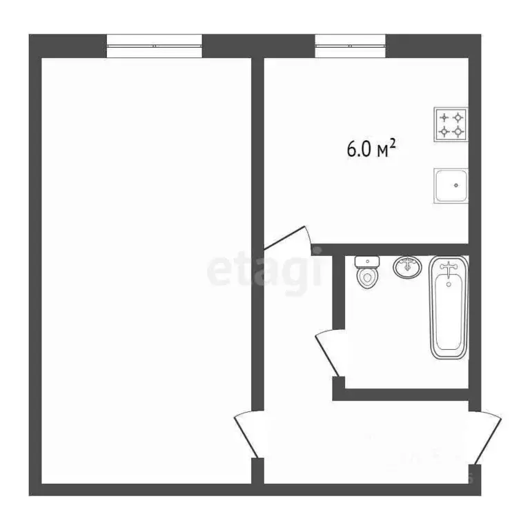 1-к кв. Самарская область, Самара пос. Зубчаниновка, ул. Воеводина, 18 ... - Фото 2