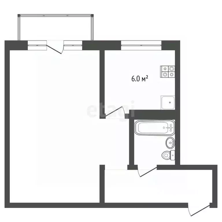 1-к кв. Мордовия, Саранск ул. Попова, 61 (30.5 м) - Фото 2