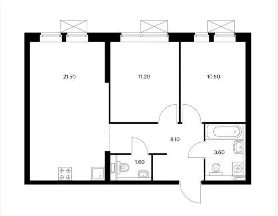 2-комнатная квартира: Москва, Новохохловская улица, 15к1 (56.6 м) - Фото 1