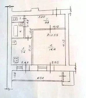 1-к кв. Липецкая область, Липецк ул. Циолковского, 34/5 (41.3 м) - Фото 2