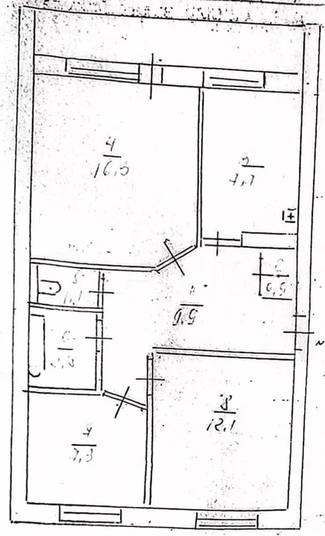 3-к. квартира, 58 м, 3/3 эт. - Фото 0