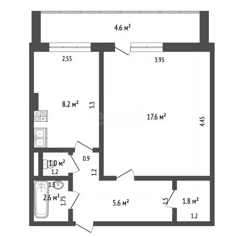 1-к кв. Мордовия, Саранск ул. Косарева, 13/1 (37.8 м) - Фото 2