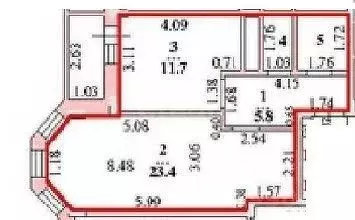 1-к кв. Липецкая область, Липецк ул. Осканова, 5 (49.1 м) - Фото 2