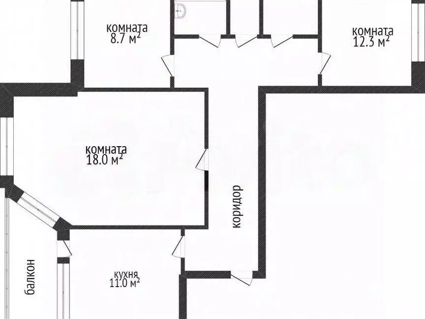 3-к кв. Ямало-Ненецкий АО, Новый Уренгой Строителей мкр, 4 (80.9 м) - Фото 1