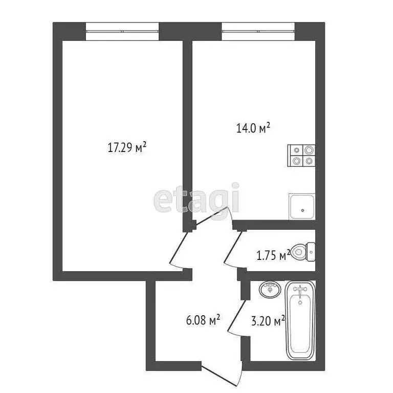 1-комнатная квартира: Анапа, улица Ленина, 185Ак3 (42.4 м) - Фото 0
