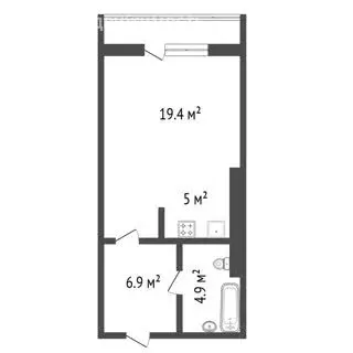 Квартира-студия: Красноярск, Судостроительная улица, 31И (38.1 м) - Фото 0