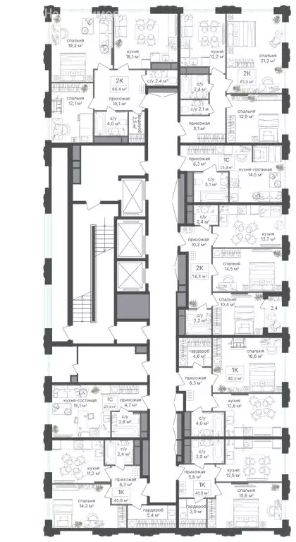 Офис (56.8 м) - Фото 2