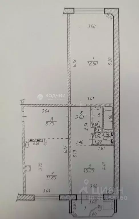 2-к кв. Чувашия, Новочебоксарск ул. Строителей, 1к1 (54.8 м) - Фото 2