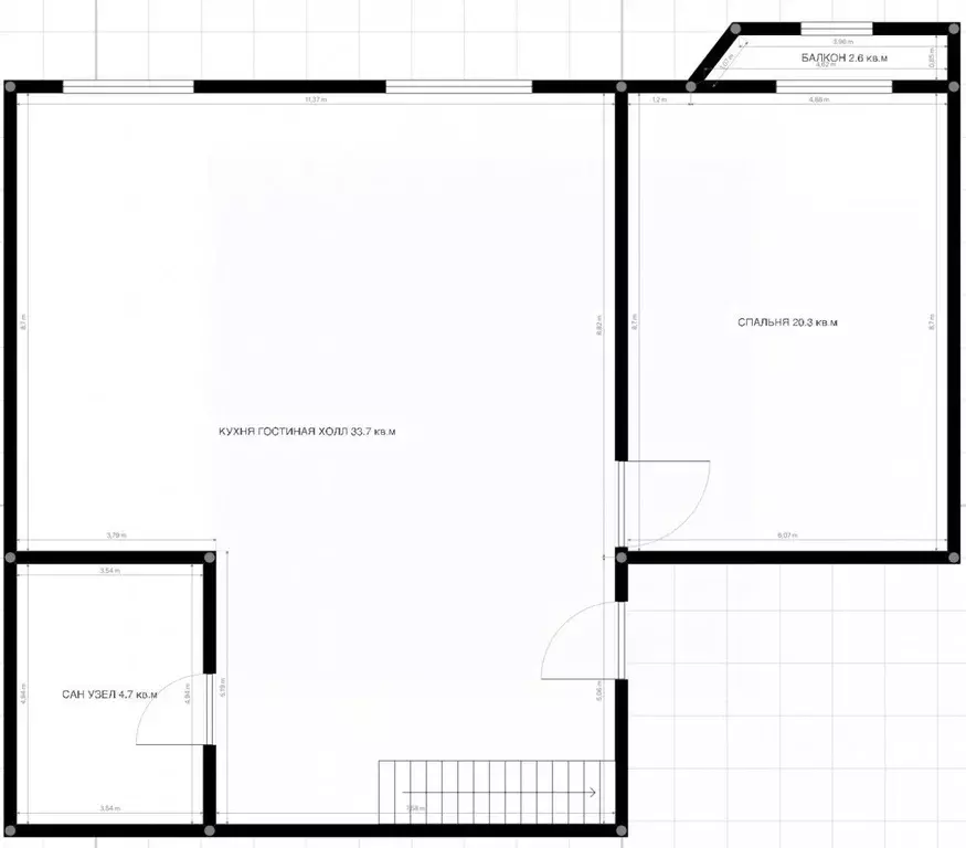 6-к кв. Кабардино-Балкария, Нальчик ул. Шарданова, 48 (225.0 м) - Фото 2