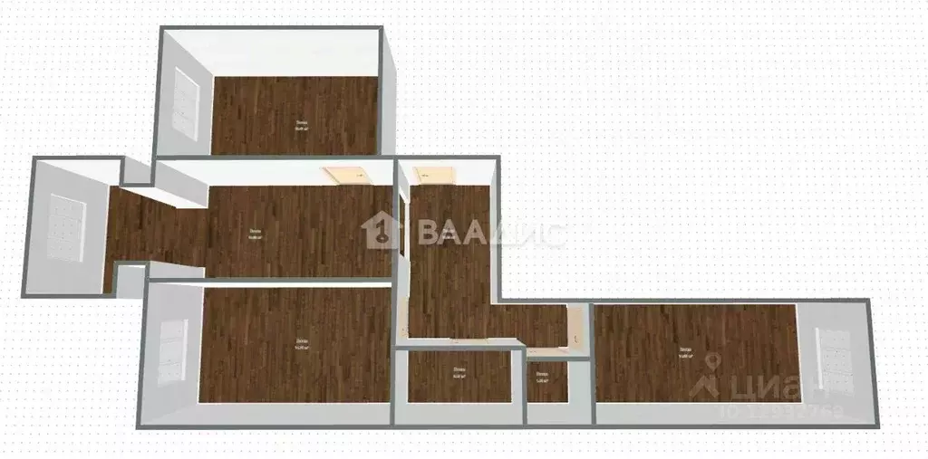 4-к кв. Пензенская область, с. Бессоновка ул. Компрессорная, 27А (68.1 ... - Фото 2