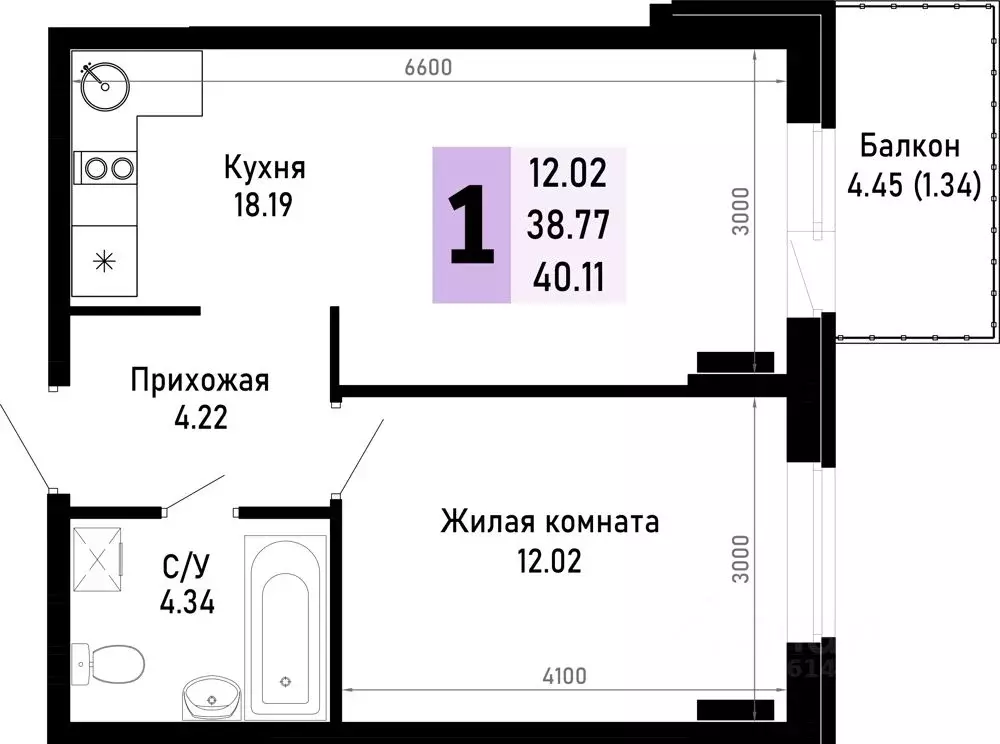 1-к кв. Краснодарский край, Анапа муниципальный округ, Нижняя ... - Фото 0