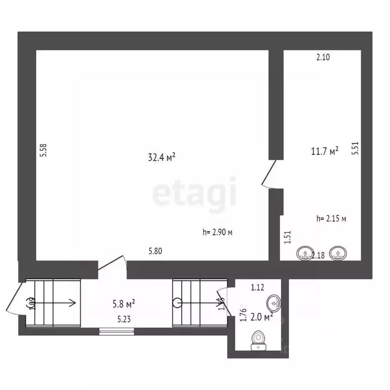 Помещение свободного назначения в Крым, Судак ул. Гагарина, 3 (52 м) - Фото 2