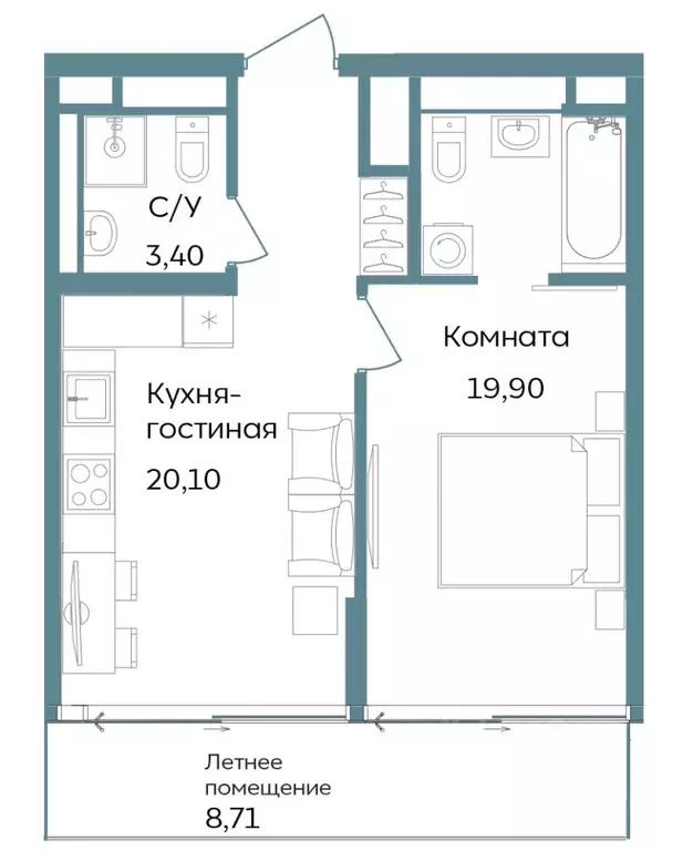 2-к кв. Крым, Саки ул. Морская (52.11 м) - Фото 0