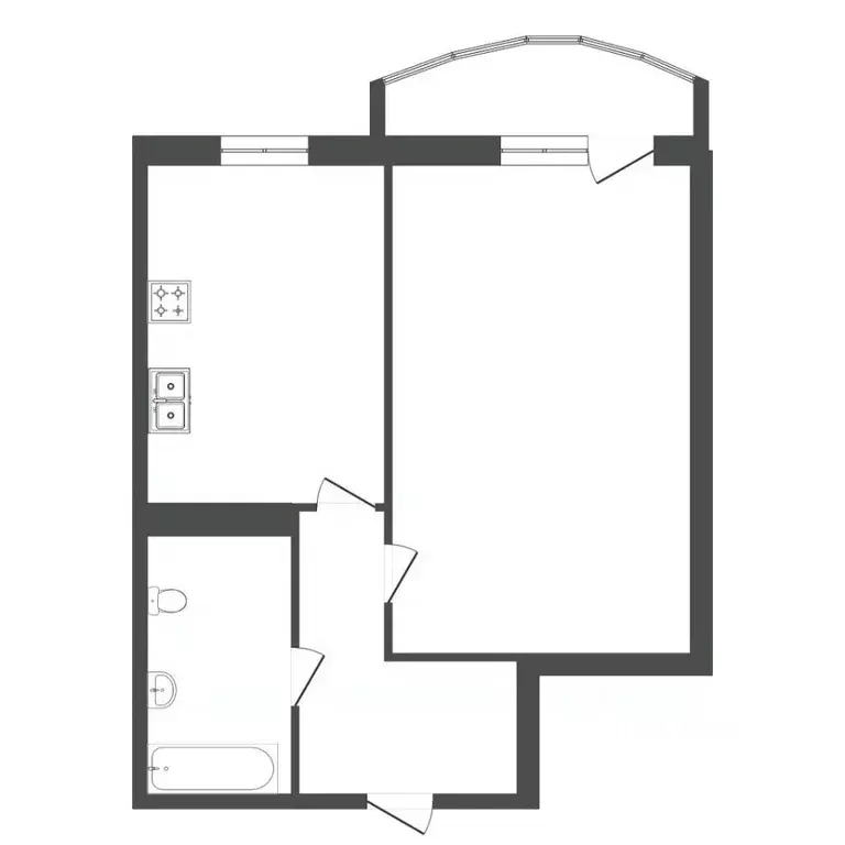1-к кв. Тюменская область, Тюмень Антипино мкр, ул. Беловежская, 13к1 ... - Фото 2