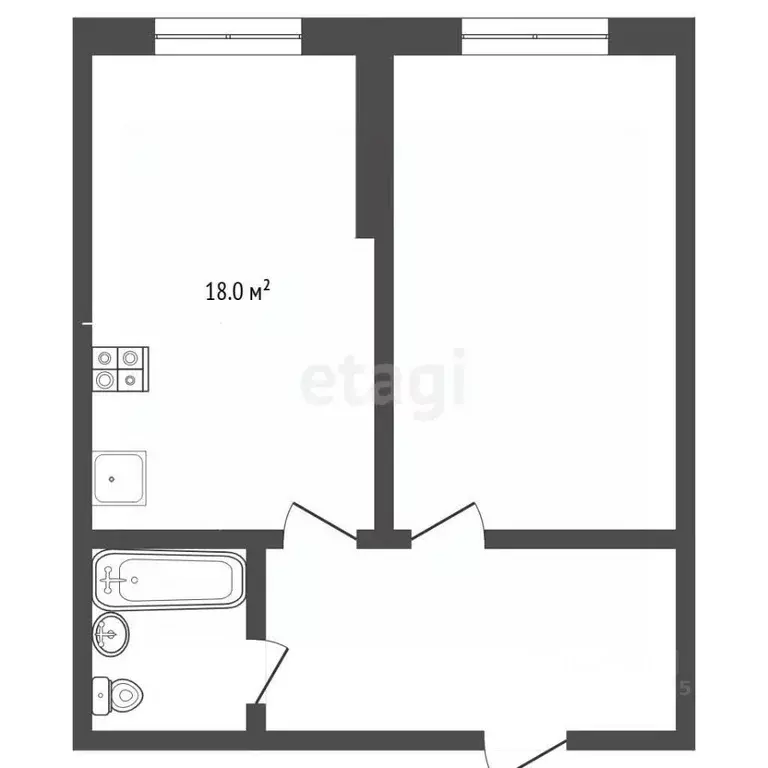 1-к кв. Московская область, Реутов просп. Мира, 22к1 (37.5 м) - Фото 2