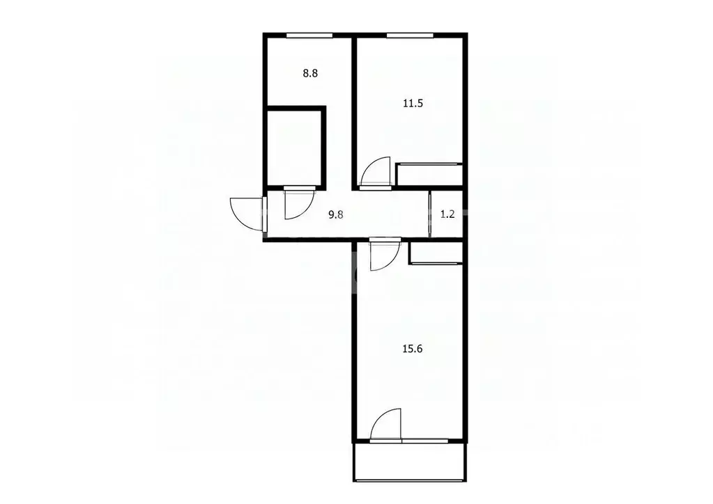 2-к кв. Санкт-Петербург Апрельская ул., 6к1 (45.8 м) - Фото 1