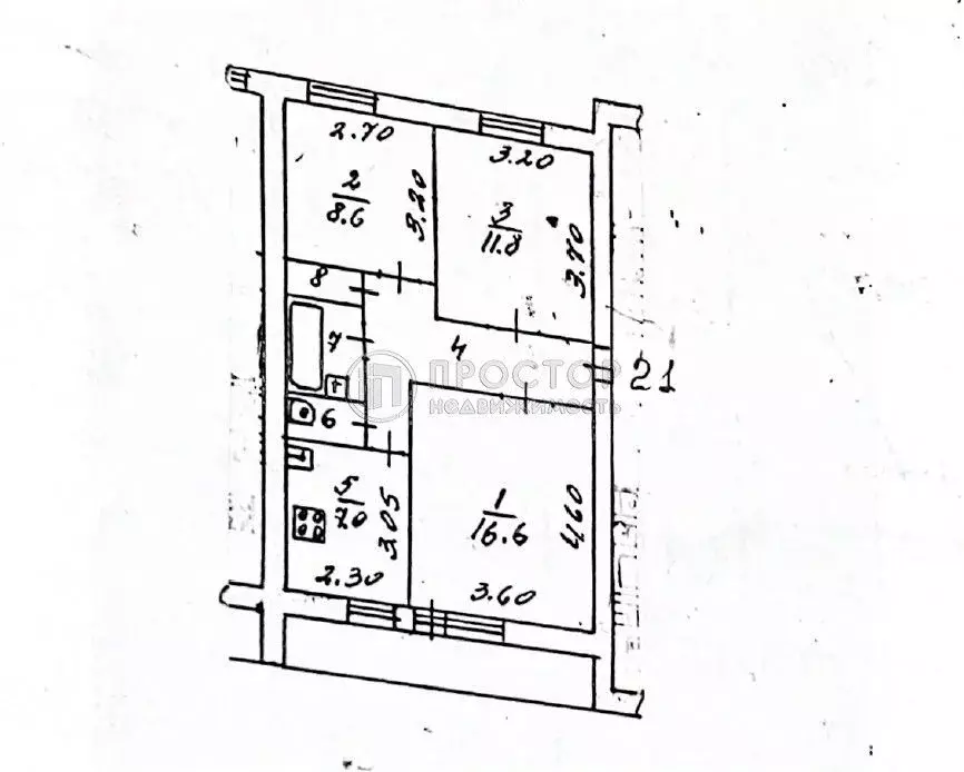3-к кв. Тверская область, Торжок ул. Металлистов, 1 (58.3 м) - Фото 2