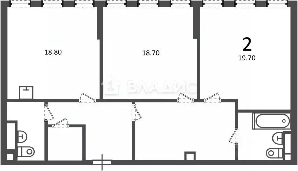 2-к кв. Москва ул. Светланова, 11к2 (89.6 м) - Фото 2