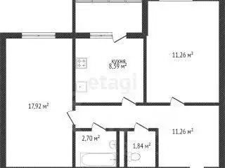 2-к кв. Воронежская область, Воронеж Цимлянская ул., 4 (44.5 м) - Фото 2