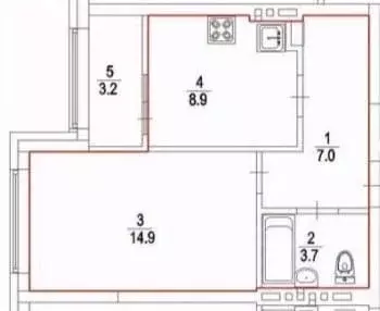 1-к кв. Башкортостан, Уфа ул. Ивана Спатара, 20 (36.0 м) - Фото 1