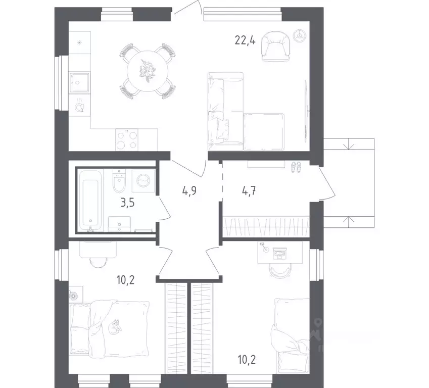 Дом в Московская область, Пушкинский городской округ, с. Семеновское  ... - Фото 1
