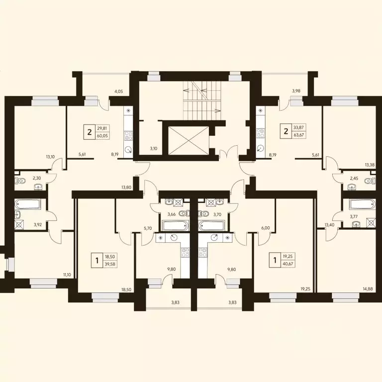 2-к кв. Башкортостан, Уфа ул. Ахметова, 296/2 (63.67 м) - Фото 2