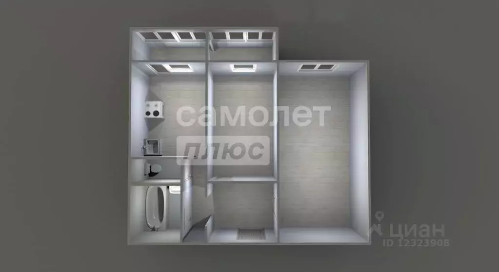 Квартира, 2 комнаты, 63.1 м - Фото 1