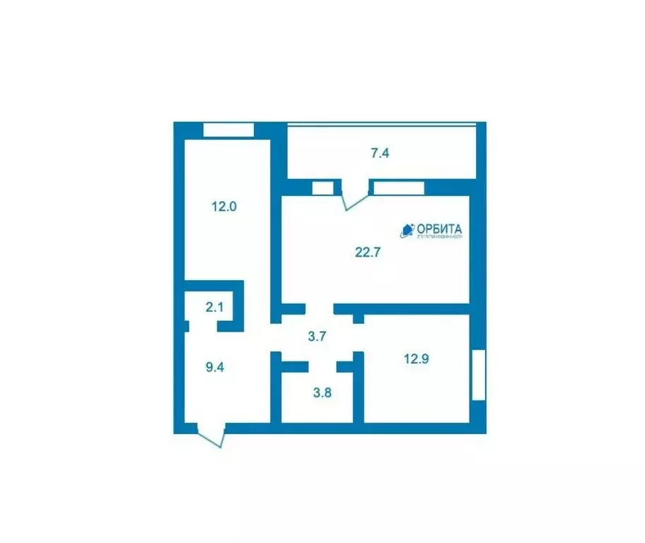 2-комнатная квартира: Тюмень, улица Грибоедова, 13к1 (66.6 м) - Фото 0