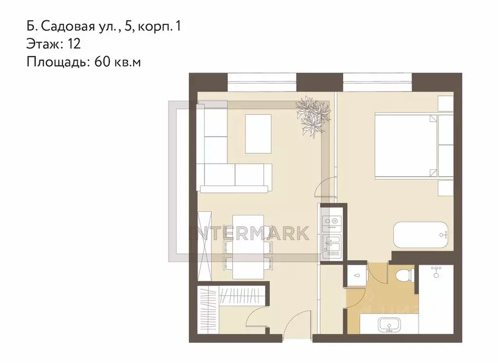 2-к кв. Москва Большая Садовая ул., 5к1 (60.0 м) - Фото 2