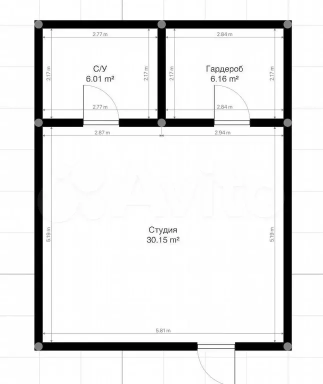 Квартира-студия, 40 м, 1/4 эт. - Фото 0