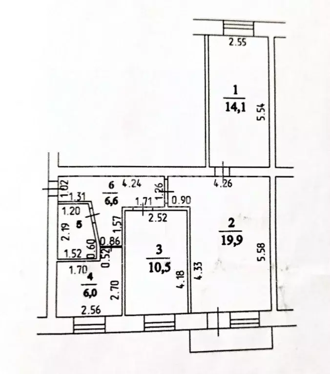 3-к кв. Кемеровская область, Кемерово ул. Веры Волошиной, 16 (60.2 м) - Фото 1